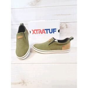 Xtratuf Mens Sharkbyte Green XSB-300 Canvas Boat Shoes Size 7. 5
